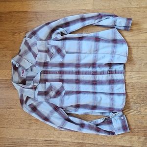 Roper western pearl snap shirt L